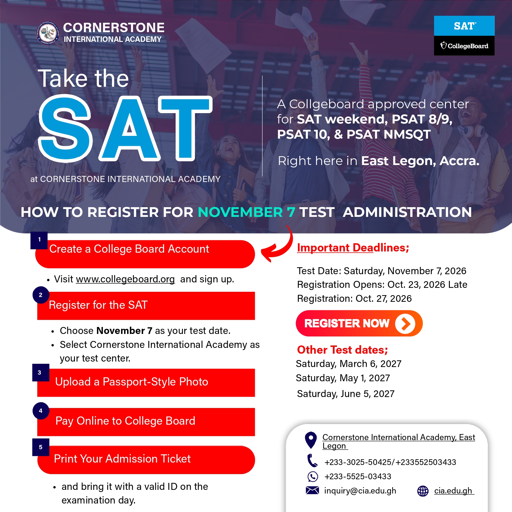 SAT Registration Banner
